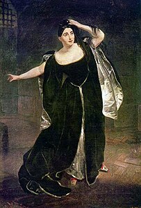 Ritratto di Giuditta Pasta nella scena della pazzia della Anna Bolena di Donizetti (1834)