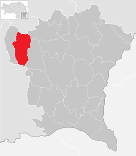 Lage der Gemeinde Kirchbach-Zerlach im Bezirk Südoststeiermark (anklickbare Karte)