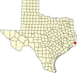 Karte von Orange County innerhalb von Texas