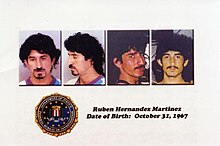 Rubén Hernández Martínez FBI most Wanted Poster