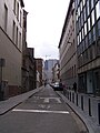 Streets in Schaarbeek, offices of downtown Brussels in the background