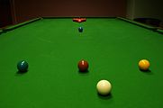 Snookertisch vor Framebeginn