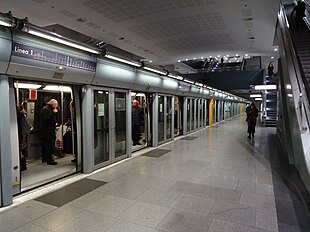 Bahnsteig am U-Bahnhof Porta Susa