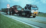 NG 85 6x6 heavy tractor with a damaged rail vehicle