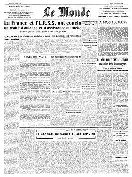 Eerste uitgave van Le Monde in 1944