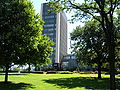 A view of the Wesley J. Howe Center at Stevens Institute of Technology.