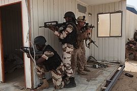 U.S. Marines and Groupe d’Intervention de la Gendarmerie training in Djibouti in 2011