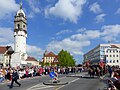 Bautzener Osterreiter Prozession (von Brücke) – hier für dieses Bild stimmen