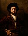 Rembrandt: Ein Mann mit den Armen in der Hüfte