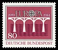 Bundespost 1984, 80 Pfennig (rot)