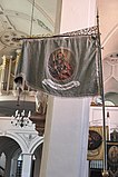 Fahne der Schuhmacher von 1853, heiliger Jakobus auf der Rückseite