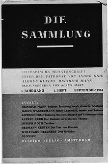 Die Sammlung Erstes Heft / September 1933