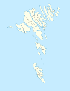 Mapa konturowa Wysp Owczych, na dole nieco na prawo znajduje się punkt z opisem „Lítla Dímun”