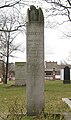 Grab heute, Stele auf Buddeckes Grab auf dem Berliner Invalidenfriedhof
