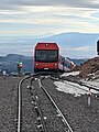 Stadler-Zuggarnitur 29 erreicht die Gipfelstation