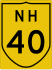 National Highway 40 marker