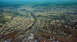 Aerial view of Plzeň