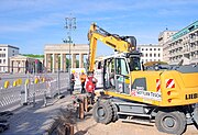 Rammarbeiten am Brandenburger Tor, 2024