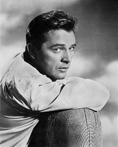 A photograph of Richard Burton looking the camera