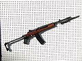 #3 Ruger Mini-14/F30GB with stock open & M7 bayonet attached