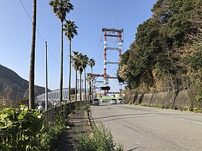 Temmonkyo Bridges and Japan National Route 266 from Uto Peninsula.jpg