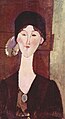 Modigliani: Porträt der Beatrice Hastings vor einer Tür, Öl auf Leinwand (1915)