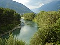 L'Aurino a valle di San Giorgio (vista verso nord)