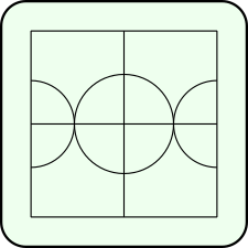 Square board, three tangent circles[1]