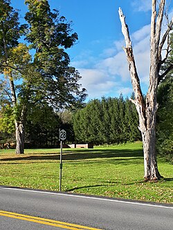 Original location of the Hartwick Seminary, before it was moved in the early 20th century.