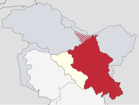 Positionskarte des Distrikts Leh