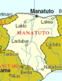 Distrikt Manatuto/Osttimor, aus einer UN-Karte kopiert und selbst eingefärbt.