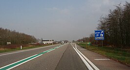 N33 bij Assen (oude situatie)