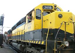 Former Burlington Northern EMD SD45 #3618 at Ridgefield Park, New Jersey