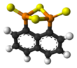 Ball and stick model of naphthalen-1,8-diyl 1,3,2,4-dithiadiphosphetane 2,4-disulfide