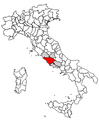 Lage der Provinz in Italien