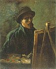 Şövale Önünde Koyu Fötr Şapka ile Otoportre, 1886 Van Gogh Müzesi, Amsterdam (F181)