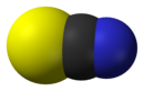 Struttura 3D Van der Waals dello ione tiocianato