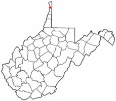 Location of Weirton, West Virginia