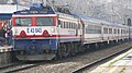 Adapazarı Express, led by a TCDD E 43000 locomotive, at Bostancı rail station.