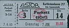 Eintrittskarte Astor 1960 Berlin Charlottenburg