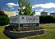 Diageo's Gimli Plant in Gimli, Manitoba, Canada, the global supply plant for Crown Royal (the top-selling Canadian whisky in United States[112])