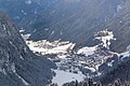 Campitello di Fassa (foreground) and Fontanazzo (top left)