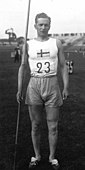 Nach Silber 1924 scheiterte Gunnar Lindström mit 58,69 m in der Qualifikation, Gruppe 2