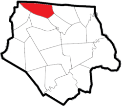 Location of Hurricane Township within Ashe County