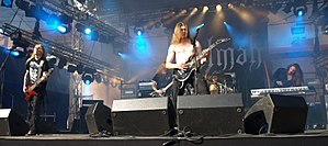 Kalmah performing at Jalometalli Metal Music Festival in 2008