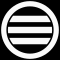 A Japanese family emblem (mon) named "Maru-no-uchi-ni-mitsuhikiryo".