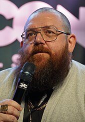 Nick Frost at Comic Con Brussels in Belgium, 2019.