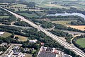 Autobahnkreuz Oldenburg-Ost: Oben die A 29, unten die A 28