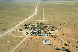 Aerial view of Solitaire and runway