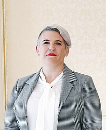 Sonya McGuinness presenting credentials to President Ilham Aliyev of Azerbaijan, June 2021